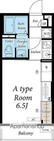 リブリ・メゾンエイト(1K/2階)の間取り写真