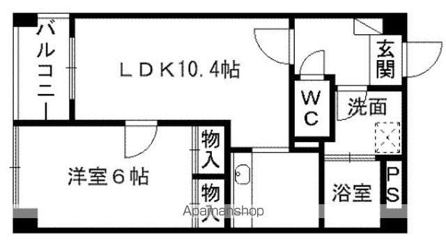 コートベネッセ熊本駅南(1LDK/4階)の間取り写真