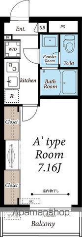 フェリアス長町(1K/3階)の間取り写真