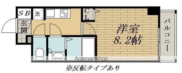 TOPAZ江坂(1K/10階)の間取り写真