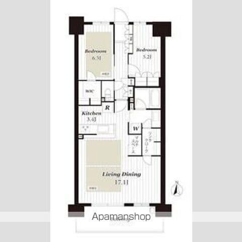 プレミスト藤が丘 SEASON FACE(2LDK/9階)の間取り写真