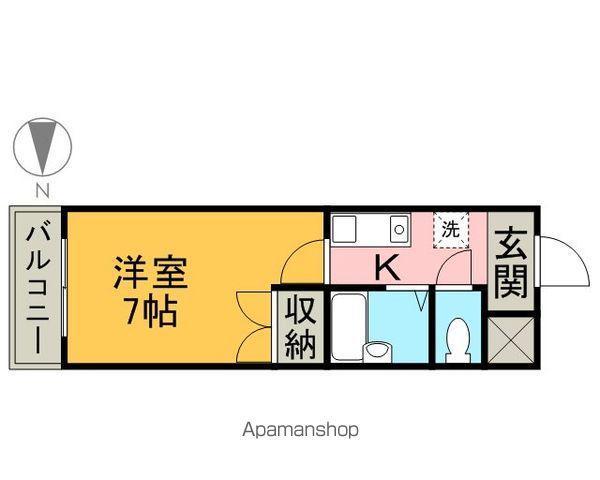 セントラルハイツ筒井(1K/4階)の間取り写真