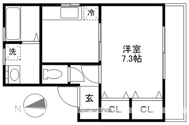 BLEZIO(1K/2階)の間取り写真