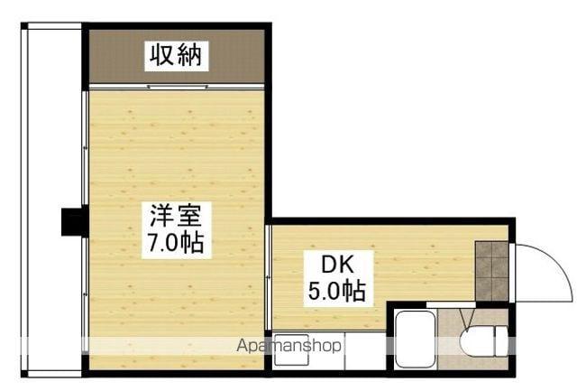 第3小河内ビル(1DK/3階)の間取り写真