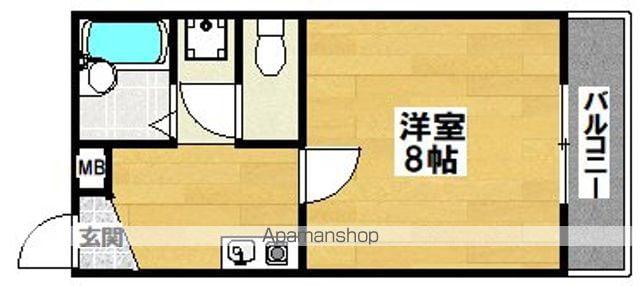 OSAKA万代東(1K/3階)の間取り写真
