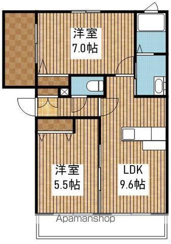 サンライズ弥生(2LDK/1階)の間取り写真
