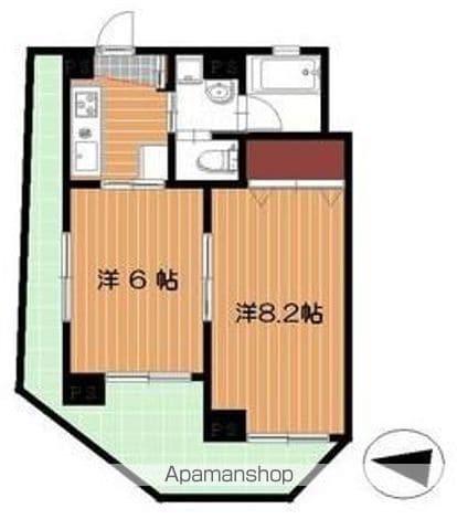 サンシティ東名(2K/1階)の間取り写真