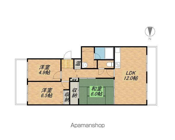 ネオコーポ大津湖城が丘C棟(3LDK/2階)の間取り写真