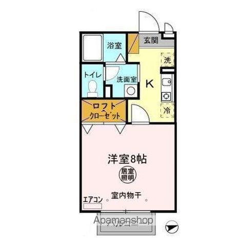 ヴィラ・デルニエ(1K/2階)の間取り写真