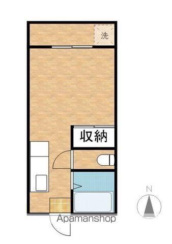 アルフォンス清水Ⅱ番館(1K/4階)の間取り写真