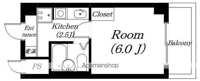 エンゼルプラザ瀬田(1K/3階)の間取り写真