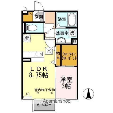 ル・リアン(1LDK/1階)の間取り写真