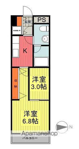 サンコート陣場(1K/7階)の間取り写真