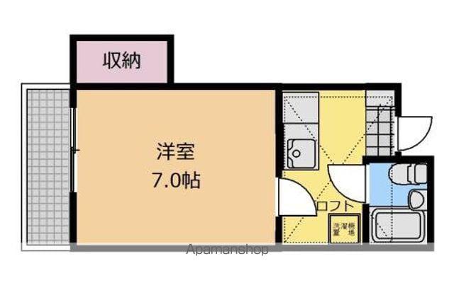ヴィラ相模原(1K/2階)の間取り写真