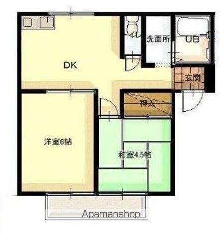 エレーナ松本A・B(2DK/3階)の間取り写真