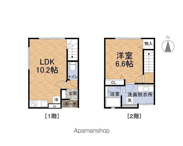 プルミエール渕(1LDK/1階)の間取り写真