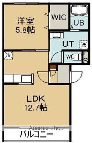 アストラル(1LDK/1階)の間取り写真