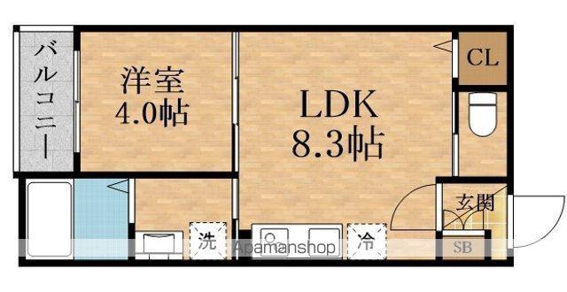 SAPHIRLOGER大阪城公園(1LDK/3階)の間取り写真