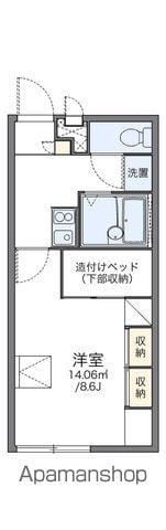 レオパレスEZ(1K/2階)の間取り写真
