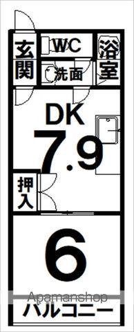 ピエ・タ・テール(1DK/4階)の間取り写真