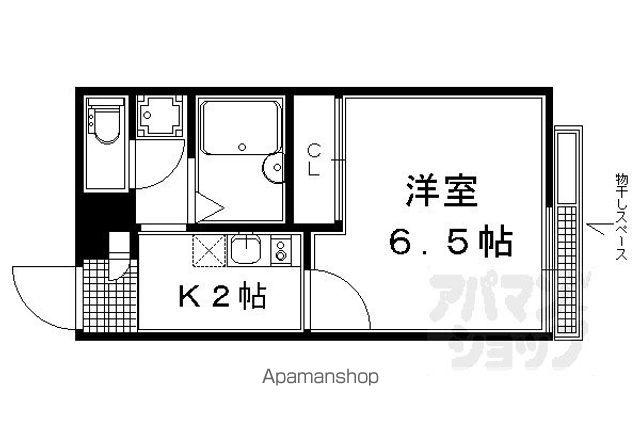 レオパレス清水(1K/2階)の間取り写真