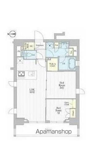 REFRAME 5 IRIYA(2LDK/11階)の間取り写真