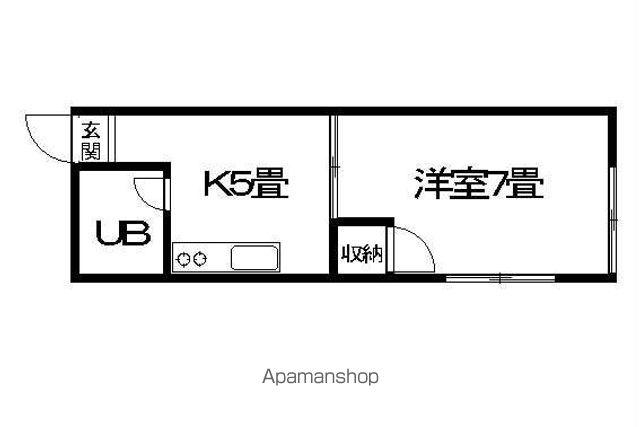 ファミーユ石堂(1DK/2階)の間取り写真