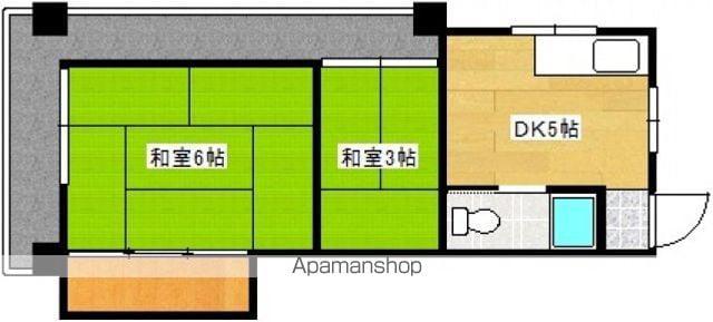 大芝コーポ(2K/4階)の間取り写真