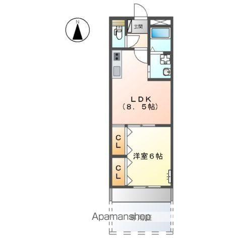カームF本郷(1LDK/1階)の間取り写真