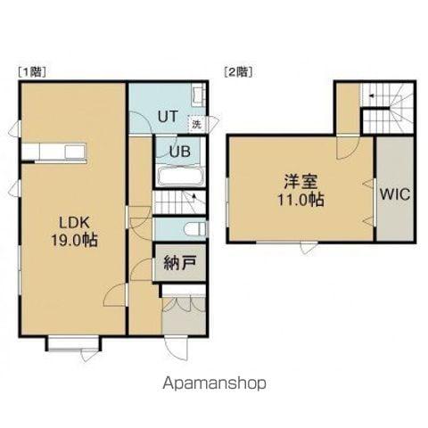 北海道函館市 2階建 築33年(1LDK)の間取り写真