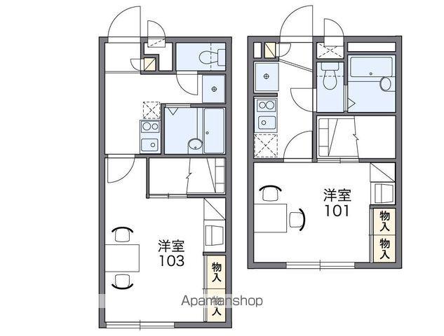 レオパレスシナーラ(1K/1階)の間取り写真