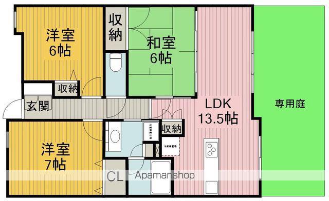 サンメゾン豊中末広町ELDO(3LDK/1階)の間取り写真