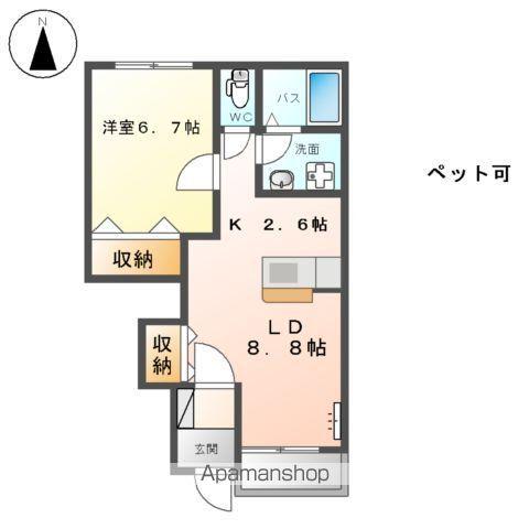 グラン・コンフォール(1LDK/1階)の間取り写真