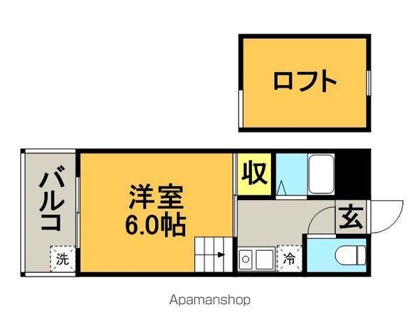 スカイトラスⅡ(ワンルーム/1階)の間取り写真