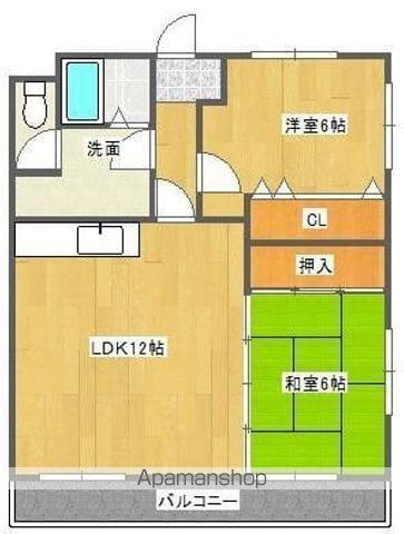 ピッコロカーザ・タヘイ(2LDK/2階)の間取り写真