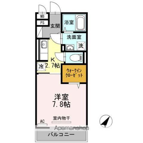 D-ROOM築港町(1K/3階)の間取り写真