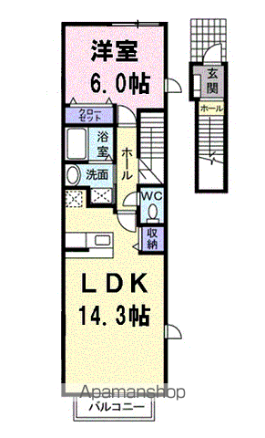 コルソブリッサ(1LDK/2階)の間取り写真