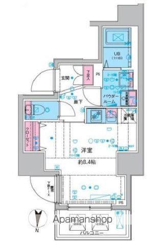 カサベルデ柏森(ワンルーム/4階)の間取り写真
