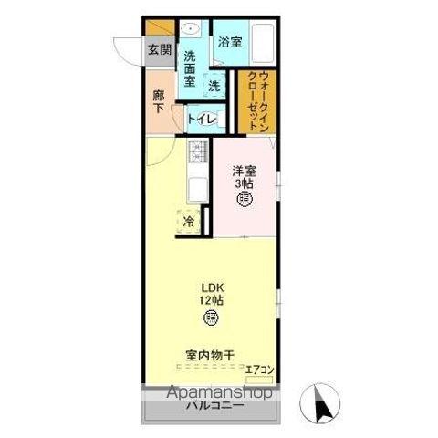 サンライズ上之(1LDK/2階)の間取り写真