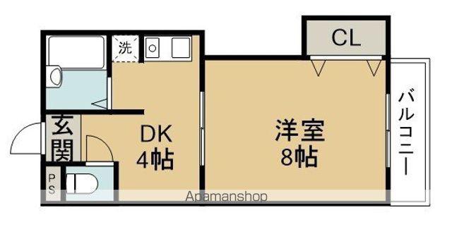 パレス南佐古八番館(1K/3階)の間取り写真