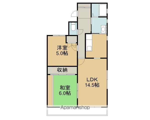 グランセーブル高岳(2LDK/4階)の間取り写真