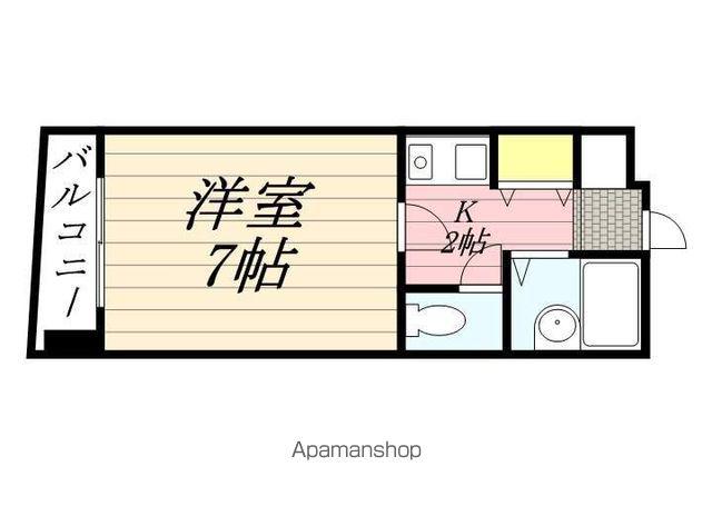 ハックベリー平和(1K/2階)の間取り写真