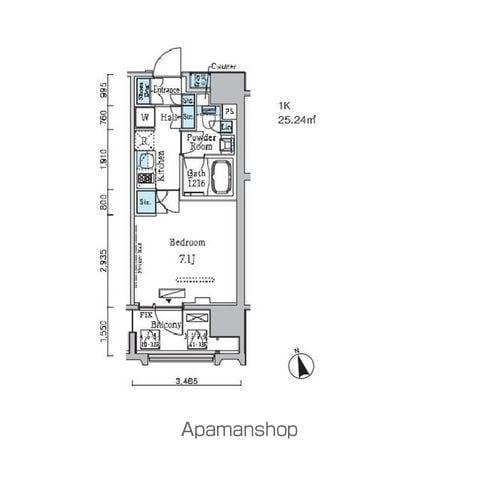 プライマル中央MINATO(1K/12階)の間取り写真