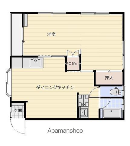 サンパレス韮川3(1LDK/1階)の間取り写真