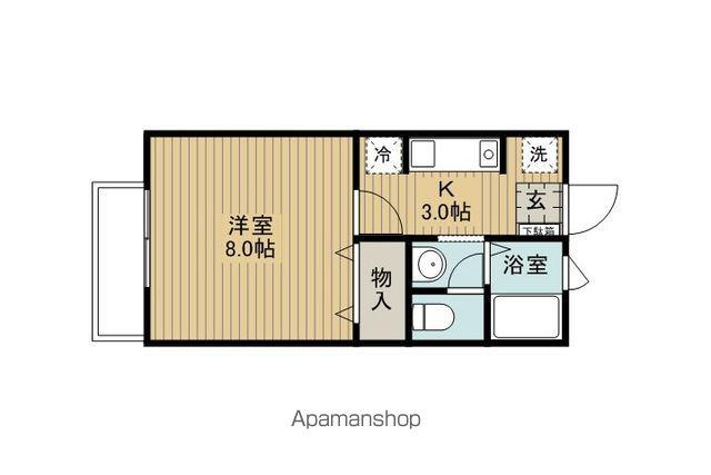 シャリテ中島(1K/1階)の間取り写真