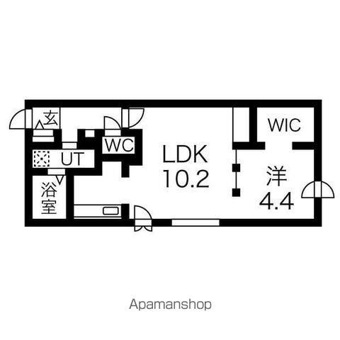 RIFUGIO(1LDK/3階)の間取り写真