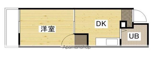 第48戸坂ビル(1DK/3階)の間取り写真