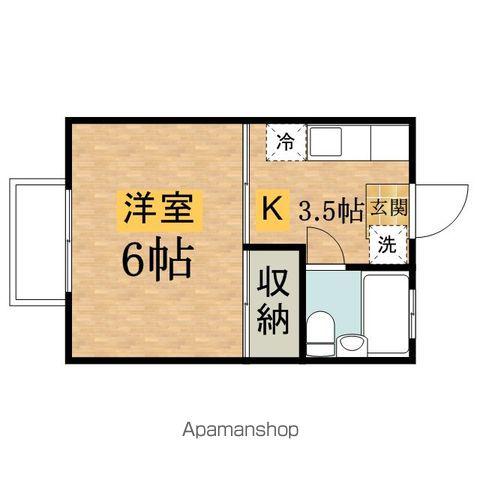 ハイツ榎本(1K/2階)の間取り写真