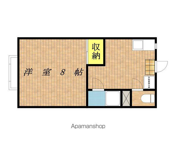 アップルハイツⅡ(1K/1階)の間取り写真