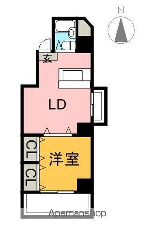 リバーサイドJ1(1LDK/5階)の間取り写真